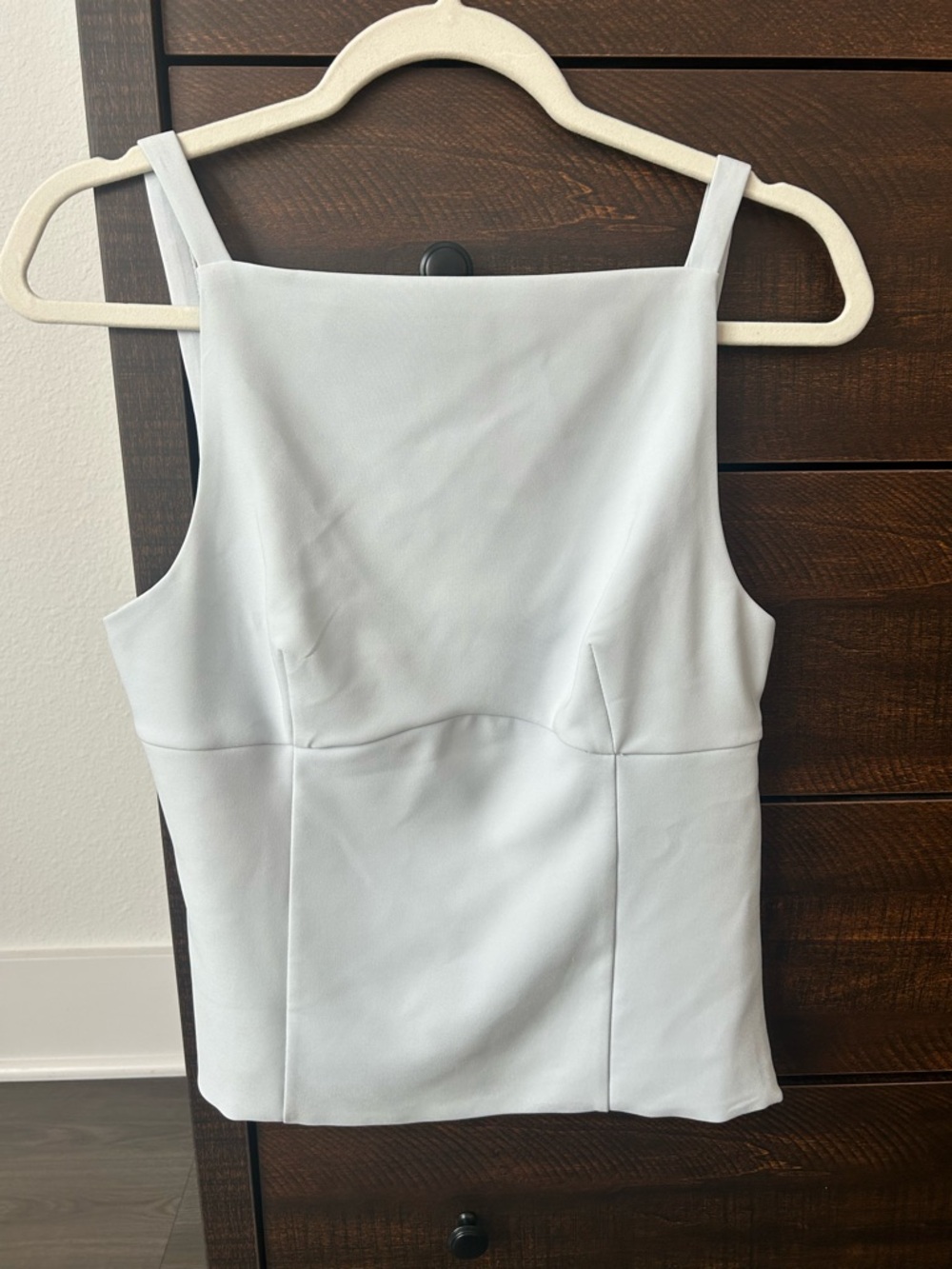 Zara White Square-Neck Camisole